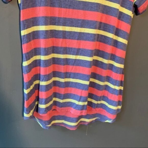 Lularoe Classic T Heather Blue Stripes - Picture 4 of 8